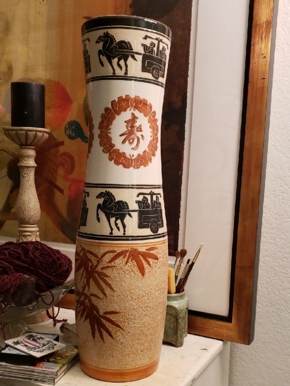 Tall Pottery Vase